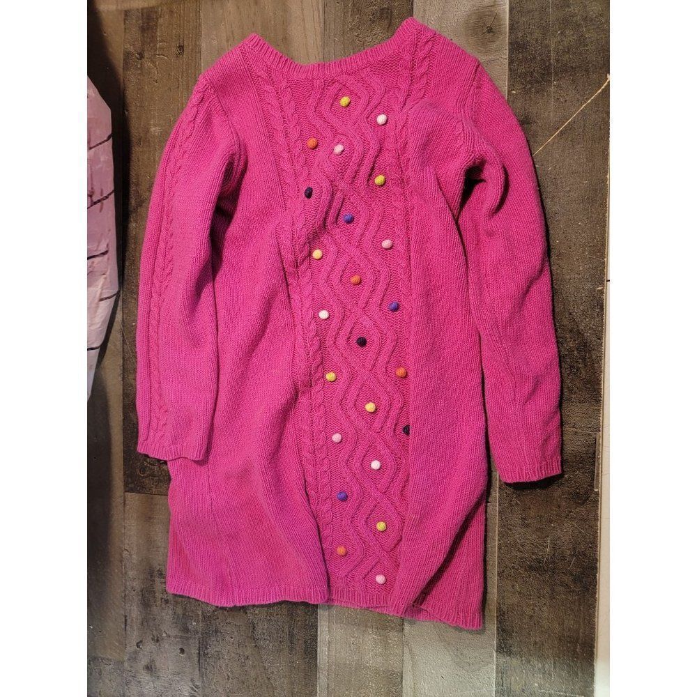 Gymboree Pink sweater dress youth polka dot‎